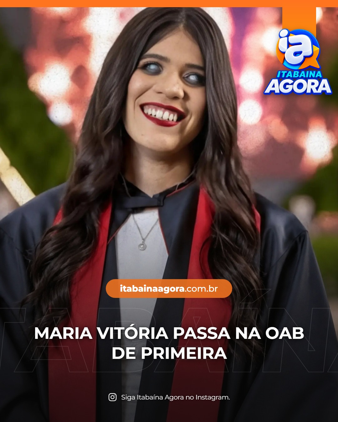 Maria Vitória Gomes, que tem deficiência visual, passa na OAB na primeira tentativa