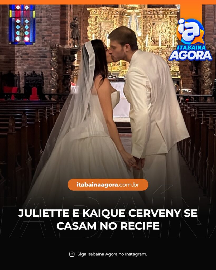Juliette Freire e Kaique Cerveny se casam no Recife